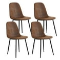 thumbnail image 2 of Pax Dining Fabric Chairs with Black Metal Leg Set of 4 - Brown, 2 of 20