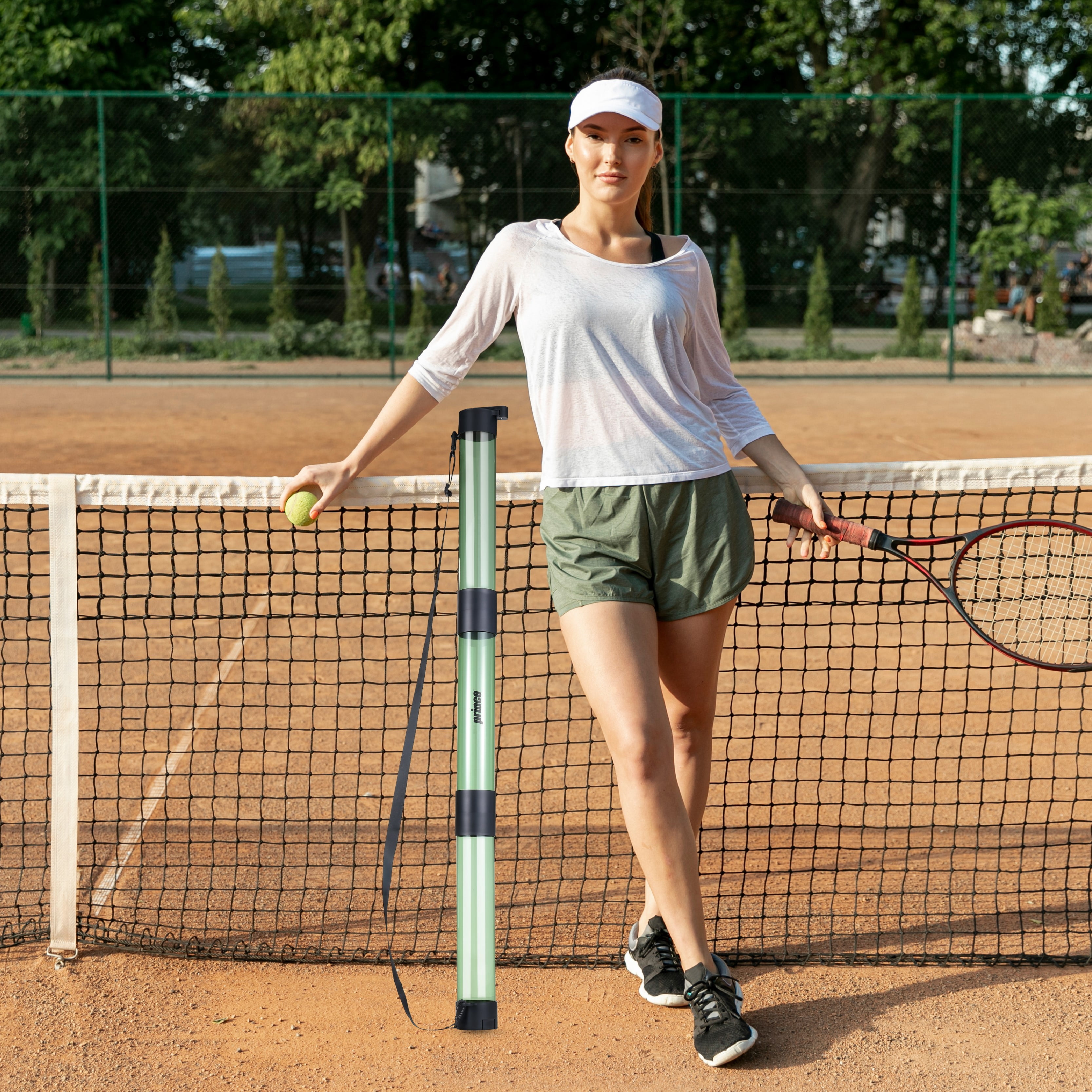 Prince Racquet Sports Ball Retriever Tube – Adjustable Pickleball, Tennis & Padel Ball Collector (Holds Up to 17 Balls)