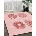 thumbnail image 2 of Ahgly Company Indoor Square Patterned Light Rose Pink Area Rugs, 6' Square, 2 of 6