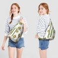 thumbnail image 3 of Farmhouse Floral Crossbody - Rustic Sunflower & Butterfly Pattern, Multi-Pocket Anti-Theft Daypack, 3 of 4