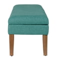 thumbnail image 5 of Teal Chunky Textured Decorative Storage Bench, 5 of 10