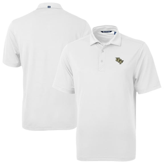 Men's Cutter & Buck White UCF Knights Virtue Eco Pique Recycled Polo