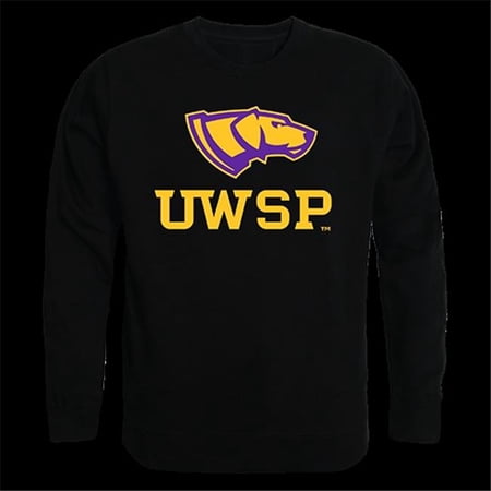 W Republic Products  College Crewneck, Wisconsin Stevens Point, Black - Small