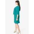thumbnail image 3 of Roaman's Women's Plus Size Sheath Dress And Lace Jacket Set, 3 of 4