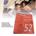 thumbnail image 4 of Money Saving Challenge Book, Double Layer Leather and Cash Stuffing Envelopes   Design High Definition Printing 52 Week Budget Challenge Book for Families, 4 of 7