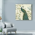 thumbnail image 3 of Trademark Fine Art 'Peacock Arbor II Ivory Sq' Canvas Art by Sue Schlabach, 3 of 3