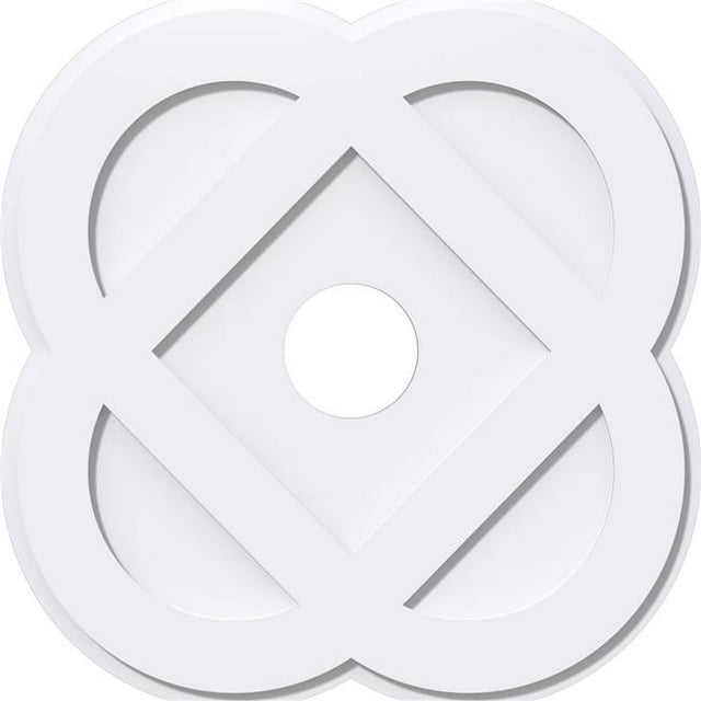 Ekena Millwork CMP36CE-07000 36 in. OD x 7 in. ID Square Charlotte Architectural Grade PVC Contemporary Ceiling Medallion
