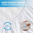thumbnail image 6 of Waterproof Mattress Protector, Twin Size Mattress Pad, Breathable Mattress Cover Washable with 6''-15'' Deep Pocket, Soft & Comfortable (White), 6 of 10