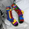 thumbnail image 7 of De Stijl Inspired Socks Abstract Art Fashion Stockings Spring Anti Skid Socks Quality Gra, 7 of 7