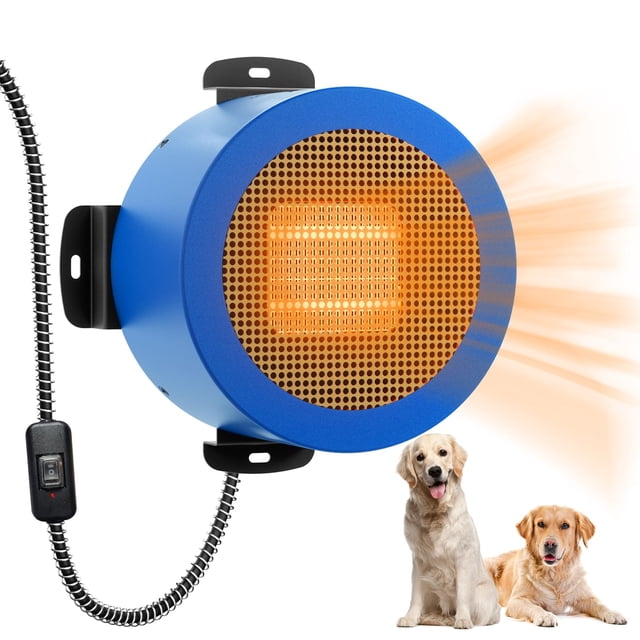 Calentador para casa de perro TURBRO Neighborhood, 400 W, soporte de pared, azul