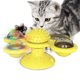 thumbnail image 2 of Juguete interactivo para gatos con forma de molino de viento, con plumas y bola de hierba gatera, con ventosa (amarillo), 2 of 5