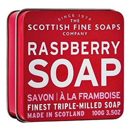 - the scottish fine soaps company soap tin collection - raspberry (100)g
