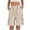 Beige, variant on Women’s Streetwear Drawstring Cargo Shorts, Elastic Waist Utility Shorts with Multi-Pockets, Multi-Color Options, S,M,L,XL,XXL