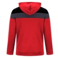 thumbnail image 5 of guisaled Mens Hoodies Zip Up Lightweight Drawstring Colors Block Patchwork Slim Fit Hooded Sweatshirts Long Sleeve Casual Hoodies, 5 of 7