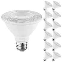 Luxrite 12-Pack PAR30 Short Neck LED Flood Light Bulb, 11W=75W, 3000K Soft White, 900LM, Dimmable, UL, E26 Base