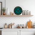 thumbnail image 4 of Wall Clock, Brown Wooden Board Silent Non Ticking Battery Operated Round Decorative Indoor Outdoor Clocks for Living Room Kitchen Bedroom Bathroom Patio 12", 4 of 6