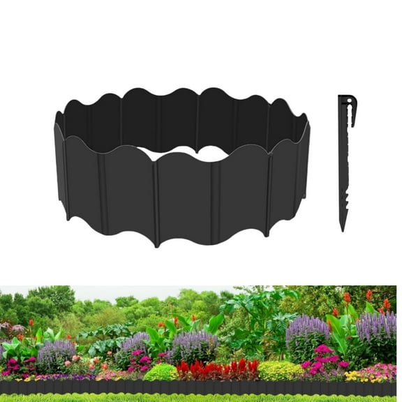 QZS Landscape Edging,Pack of 20 Portable Border in Lawn Edge,Easy Install Sections for Garden and Flower Bed Landscaping