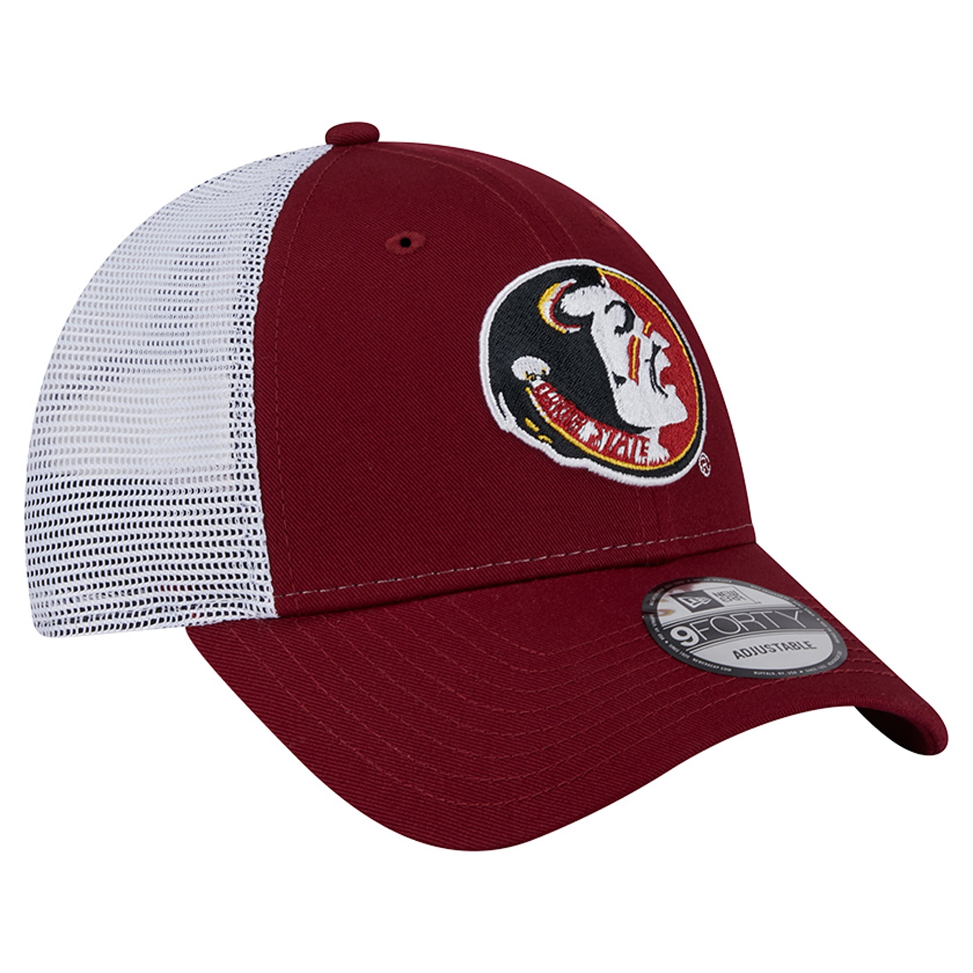 Men's New Era Garnet Florida State Seminoles Trucker 9FORTY Adjustable Hat