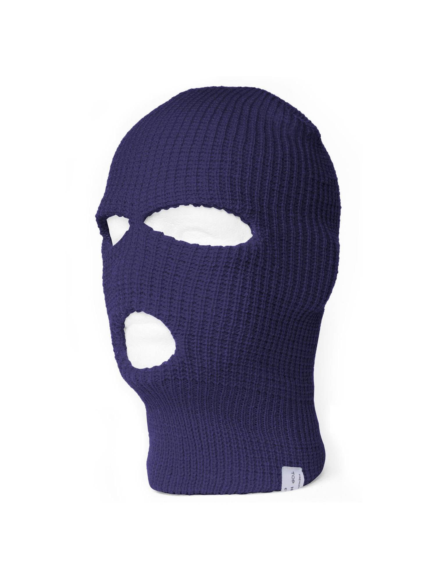 Ski Face Mask Knit Beanie Biker Snowboard 3 Holes, Navy