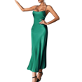thumbnail image 2 of SAYOO Vestido de mujer casual, vestido de cintura sin mangas de color sólido SAYOO moda, 2 of 4