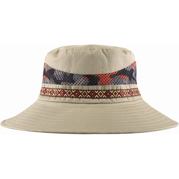 CoCopeaunts Bucket Hat for Men Outdoor Wide Brim Breathable Safari Fishing UV Protection Foldable Climbing Summer Fisherman Hat