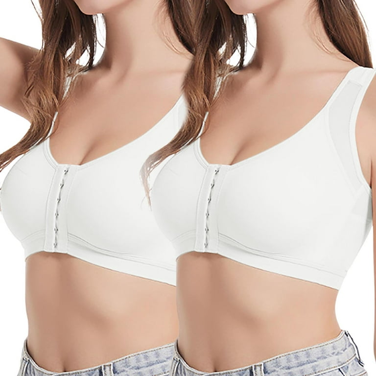 EHRWE Breathable Liftup Air Bra 2Pc Women's Comfortable And Front Buckle  Wirefree Smoothing Bras 