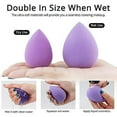 thumbnail image 4 of 3/5 Pcs Makeup Sponge Set Beauty Foundation Blending Sponge, Flawless for Liquid, Cream, and Powder, Multi-colored Makeup Sponges Random Color Rose red light blue pink green milk tea color, 4 of 6
