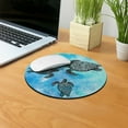 thumbnail image 5 of WIRESTER 7.88 in Round Mouse Pad with Non-Slip Rubber Base for Computers, Laptop, Office & Home - Ocean Sea Turtles, 5 of 5