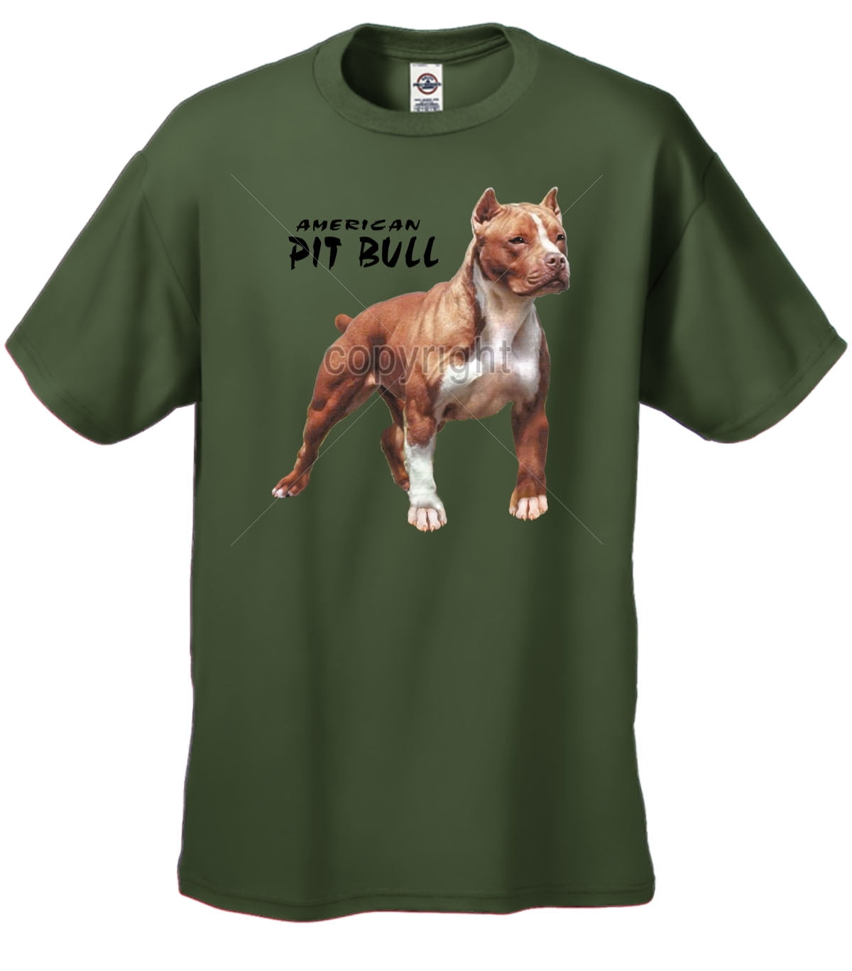 Mens Pit Bull T-shirt American Pitbull Standing Proud Rescue Dog Puppy ...