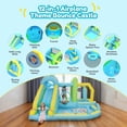 thumbnail image 4 of Inflatable Bounce House Water Slide,12 in 1 Play Areas for Kids with Airplane Bouncy,Climbing Wall,Deep Pool,Water Cannon,Ball Dart for Outdoor Indoor, 4 of 10