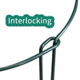 thumbnail image 4 of 10 Pack Garden Plant Support Stakes,10" Widex24 High Heavy Duty Interlinked Half Round Peony Support Ring Cage for Indoor Outdoor Plants,Plant Supports for Peony,Tomato,Hydrangea,Rose, 4 of 8