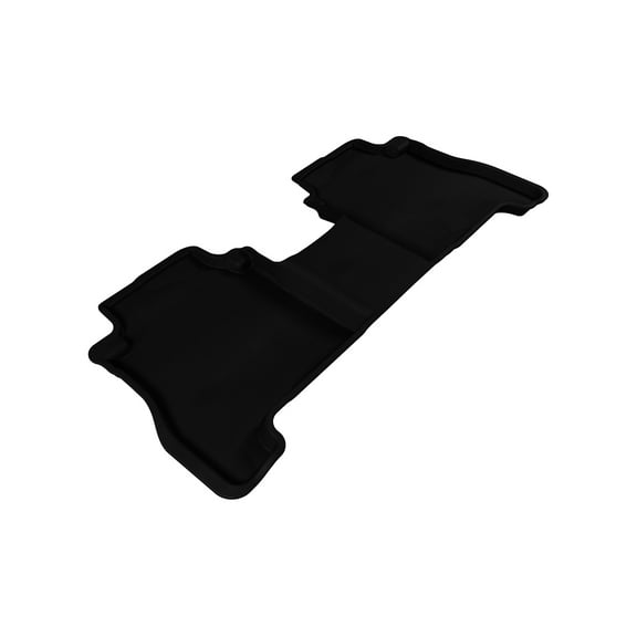 3D MAXpider Custom Fit Kagu Floor Mat (Black) for 2007-2012 Hyundai Santa FE - 2ND Row