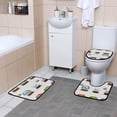 thumbnail image 6 of Winter Scenes Globes Bathroom Accessory Curtain Sets Bath Curtain Anti-Slip Mats and Toilet Pad 66x72in, 6 of 8