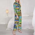 thumbnail image 3 of Goofa Construction Machinery Printed Women’s 2 Piece Pajama Set Super,Pajamas Women's Long Sleeve Sleepwear Soft Button Down Loungewear Pjs Lounge Set Nightwear-Large, 3 of 9