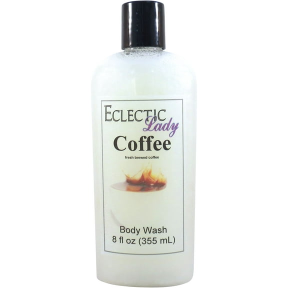 Coffee Body Wash by Eclectic Lady, Liquid Shower Gel for Women and Men, 8 Ounces
