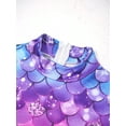 thumbnail image 6 of CHICTRY Kids Girls Mermaid Cosplay Jumpsuit Halloween Costume Fish Scales Print Long Sleeve Dance Gymnastics Unitard Type B 9-10, 6 of 7