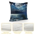 thumbnail image 4 of Throw Pillow Covers Fantasy Bright Full Moon Shine Blue Ocean Decorative Pillow Cover Pillows Couch Sofa Bed, 4 of 5