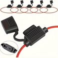 SDOTXA 5 Sets 12 AWG Inline Waterproof Fuse Holder With 30A ATC/ATO