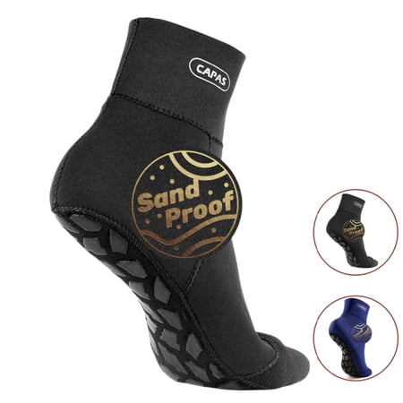 Water Socks 2mm Neoprene, Sand Proof Beach Volleyball Wetsuit Diving Socks Warm for Men Women (Black, M)