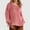 Pink, variant on Women's Long Sleeve Round Neck Solid Color Loose Fit Casual Shirt Women Long Sleeve Button down Shirt Womens Apparel Women V Neck T Shirt Baseball Long Sleeve Tees for Women Button down Dress for