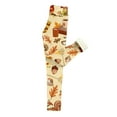 thumbnail image 4 of Kaondbfi Tights for Women Autumn Pumpkin and Maple Print Velvet Leggings Tights High Waist Warm Elastic Skinny Pants, 4 of 4