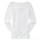 thumbnail image 1 of Aeropostale Womens Neon Ls Basic Camiseta, Blanco, X-Large Aeropostale Camiseta básica, 1 of 2