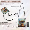 thumbnail image 7 of Tutolipy Lightweight Single Shoulder Crossbody Purse for Travel Weekend Getaways Weekend Activities, PU Leather Waterproof Adjustable Strap Design Satchel Bag, Highland Cow Floral Print, 7 of 7