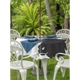 thumbnail image 2 of Outdoor Tablecloth with Umbrella Hole and Zipper, Cows Showering Round Table Cloth 60 Inch Waterproof Tablecloth, Modern Abstract Art Funny Animals Picnic Table Cover for Patio Camping, 2 of 7