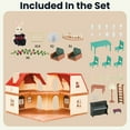 thumbnail image 4 of OLEOCA Family Grand Doll House — Light-Up 2-Story Cozy Cabin with Furniture & Bunny Figure, Complete Dollhouse Playset for Creative Pretend Play, Gift for Kids Ages 3+, 4 of 8