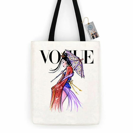 Vogue Princess Shirt Mulan Cotton Canvas Tote Bag Carry All Day