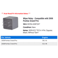 thumbnail image 2 of Wiper Relay - Compatible with 2008 Pontiac Grand Prix, 2 of 2