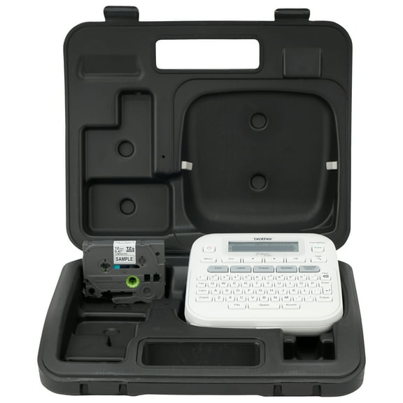 Brother P-touch Home / Office Advanced Connected Label Maker PT-D410VP, Includes Carry case and 4m Black Print on Clear Sample Label Tape ~1/2” (12mm)
