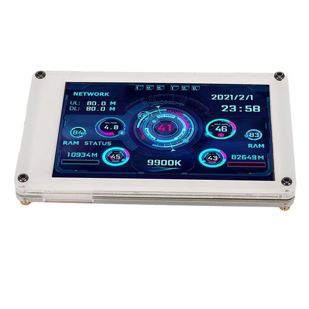 Monitor De Temperatura De Computadora, Pantalla De Panel De Sensor De PC Ajustable Con Brillo IPS De 3,5 Pulgadas Para Juegos