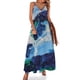 thumbnail image 1 of Vestido sin mangas con pintura de acuarela del océano vestidos de mujer Vestido de mujer vestido de invitada de boda 2024 vestidos de lujo, 1 of 7